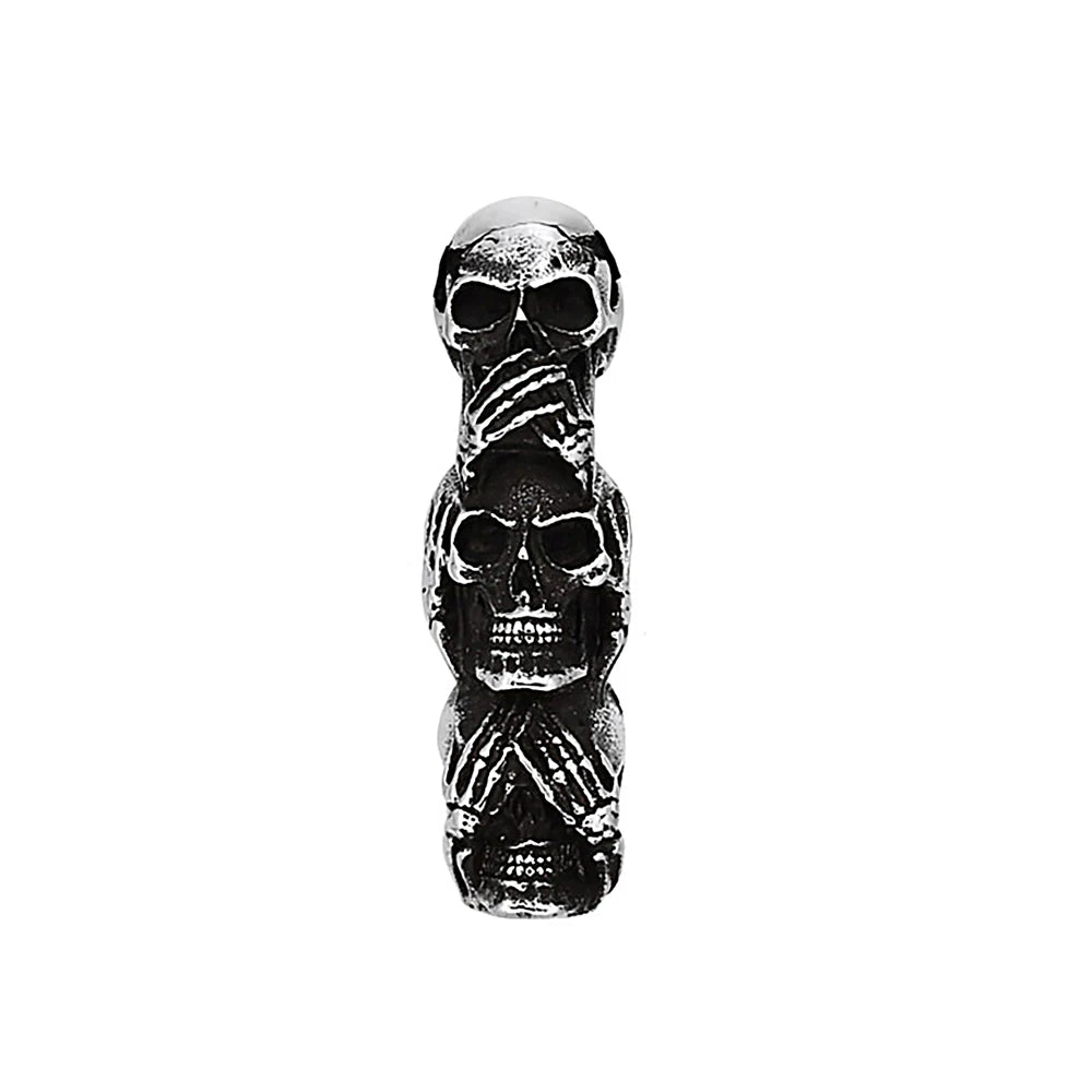 Gothic Skull Pendant Necklace — Stainless Steel