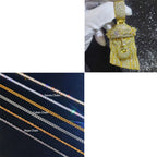 Crown Jesus Pendant Necklace Iced Out