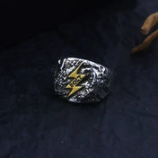 The Wrath of Zeus Lightning Ring Men Frigid Wind Imitation Thai Silver Index Finger Ring Fashion Versatile Creative