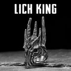 Lich King Skull Ring Black — Stainless Steel