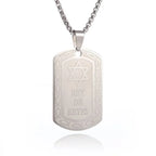 Exquisite and Creative Hip Hop Pentagram Pendant Necklace for Men Simple Punk Texture Necklace Jewelry Sweater Chain