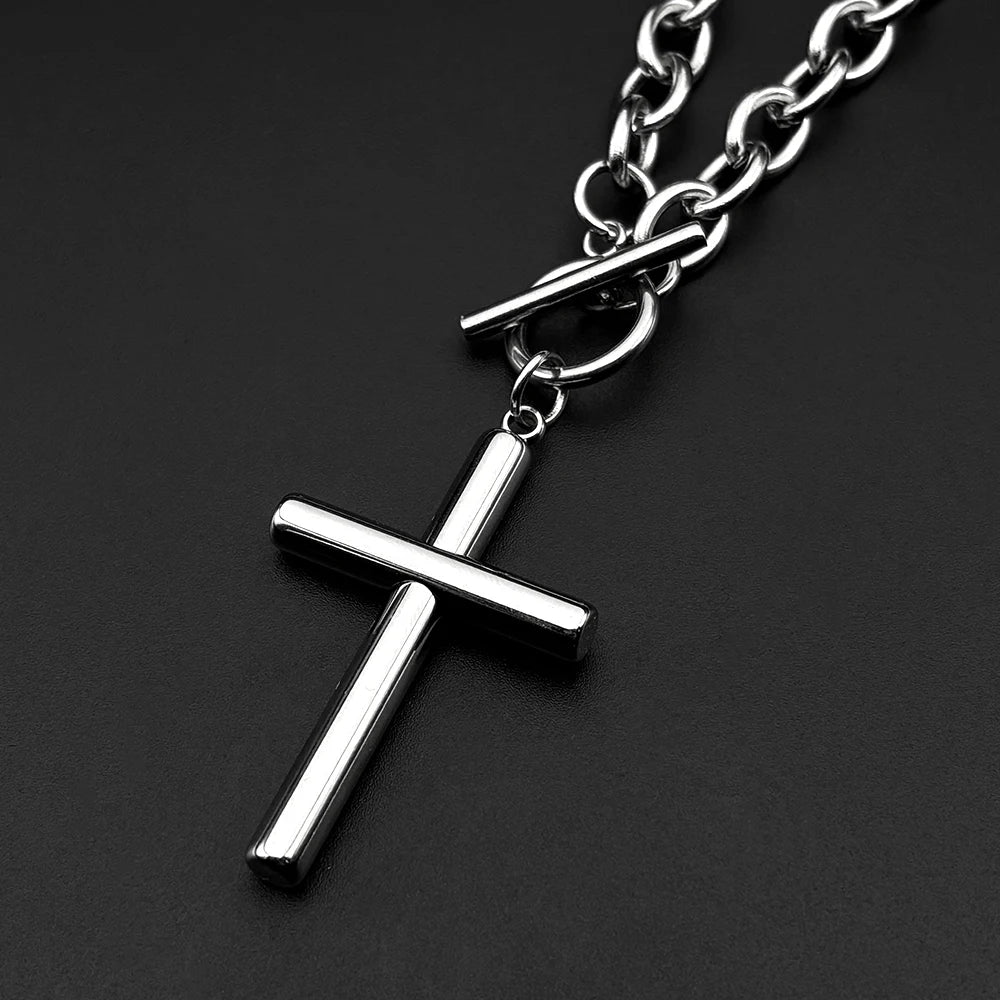 Cross Jesus Christ Steel Pendant Christian Punk
