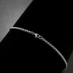 New 3mm TA1 Pure Titanium Square Rolo Box Chain Necklace for Men Women Durable Anti-allergy Titanium Link Chain Necklace