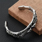 New Retro Personalized Trend Gothic Skull Open Bracelet Men Hip Hop Rock Punk Bracelet Birthday Party Street Niche Gift Jewelry