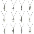 Palestine Map Pendant Necklace — Stainless Steel