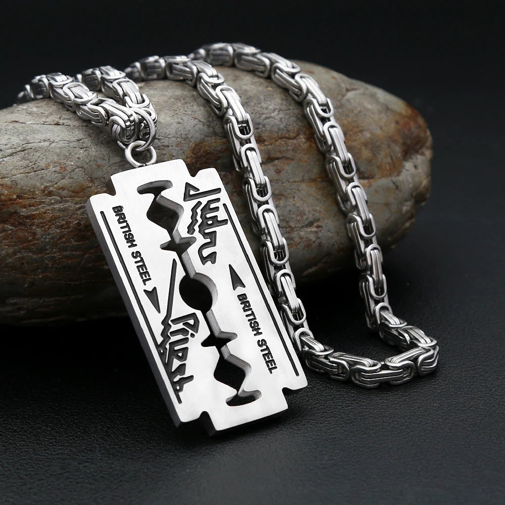 Steel Pendant Vintage Music Band Judas Priest
