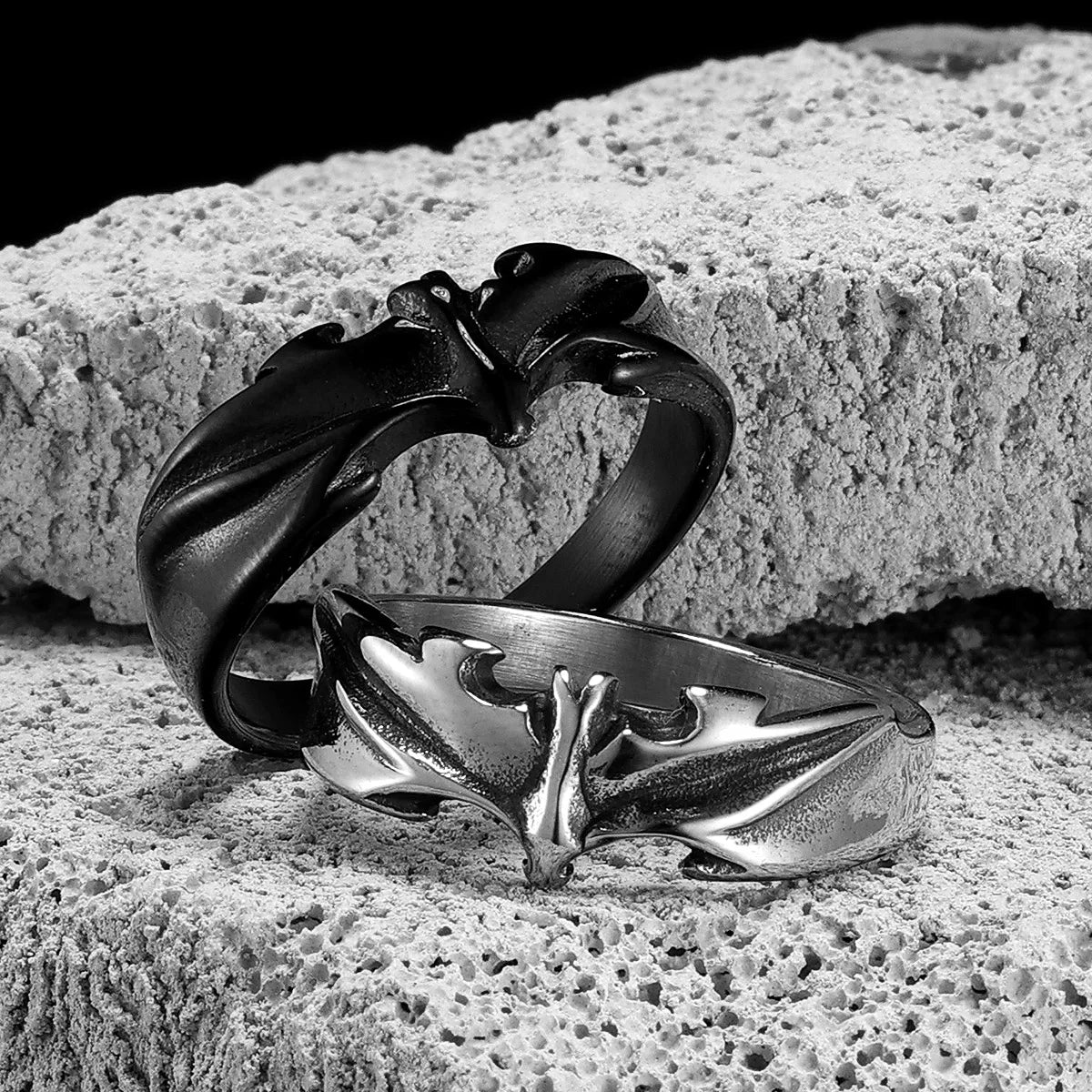 Bat Ring Black — Stainless Steel