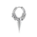 Stainless Steel Gothic Totem Hoop Earring