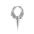 Stainless Steel Gothic Totem Hoop Earring