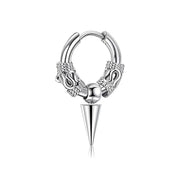 Stainless Steel Gothic Totem Hoop Earring