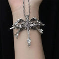 Jesus Wings Cross Pendant Necklace