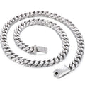 High Polished Stainless Steel Jewelry Accessories 12MM Wide Men Cuban Chains Necklaces Choker Neck Necklace For Man