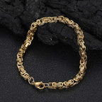 Byzantine Chain Necklace 4mm with Lobster Clasp — Stainless Steel