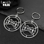 Baphomet Steel Earrings Seal Sallos Hoop Hollow