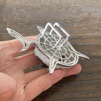 Big Shark Pendant Necklace For Men Hip Hop Bling Jewelry 11mm Iced Out Rhinestone Miami Cuban Chain Fashion Jewelry Gift