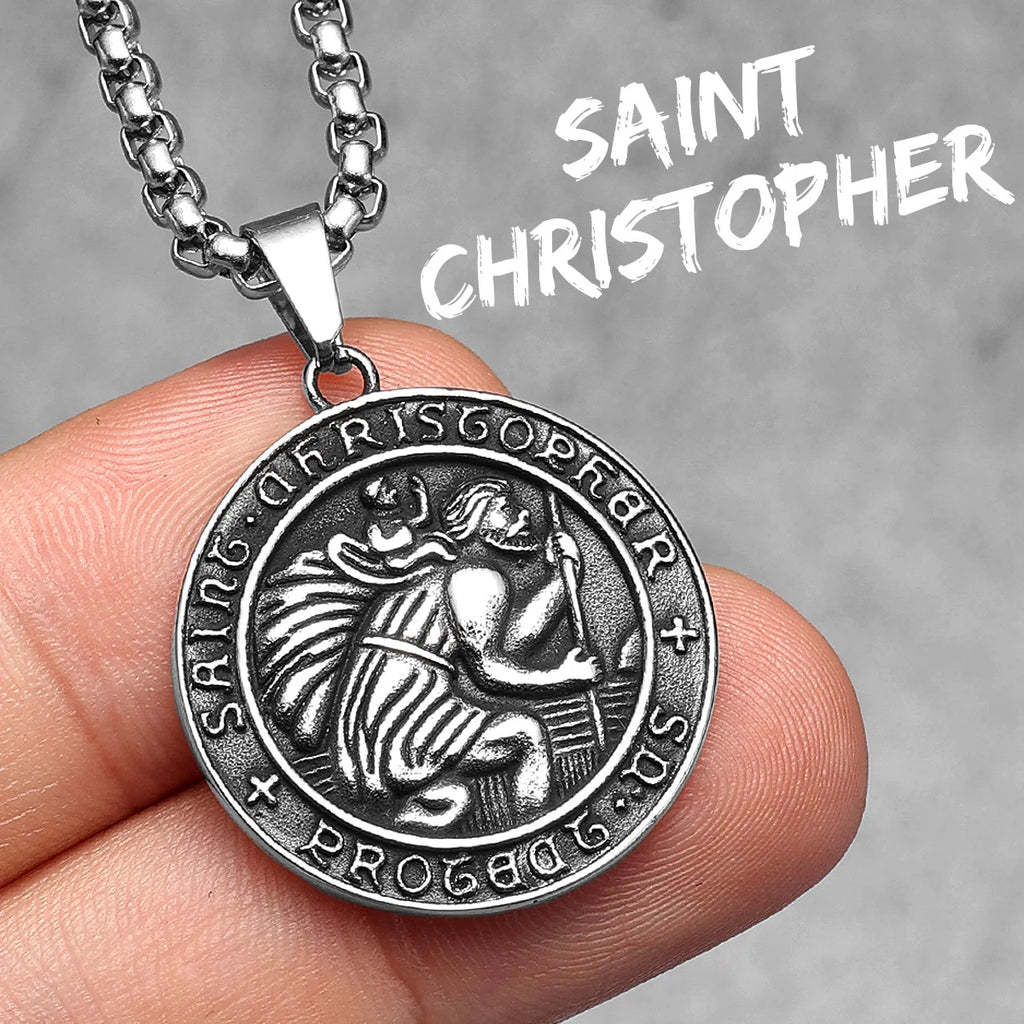 St. Christopher Pendant — Stainless Steel