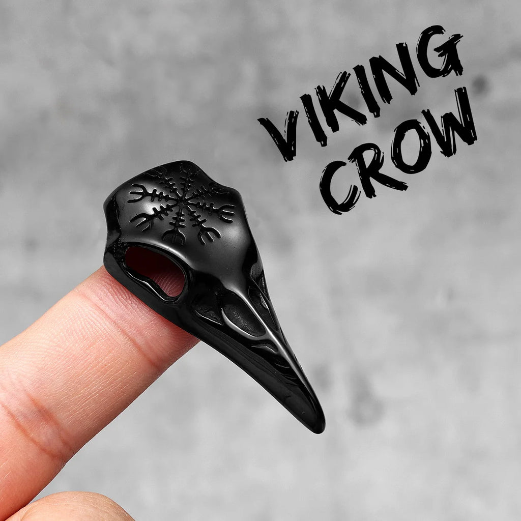 Viking Crow Simple Men Necklaces With Pendant Stainless Steel Jewelry For Male Women Punk Hip Hop Accessories Gifts Wholesale