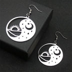 Yin Yang Silver Pendant Taoist Tai Chi Bagua Sun