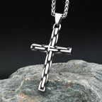 Gothic Vintage Stainless Steel Cross Pendant Necklace For Men Women Punk Hip Hop Unique Cross Necklaces Creative