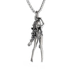 Vintage Punk Mythology Style Metal Sexy Angel Goddess Pendant Necklace for Men Women Classic Mysterious Souvenir Jewelry