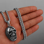 Neo-Gothic Skull Pendant Necklace — Stainless Steel
