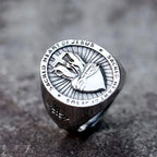 Sacred Heart Jesus Cross Ring for Men and Women — Stainless Steel