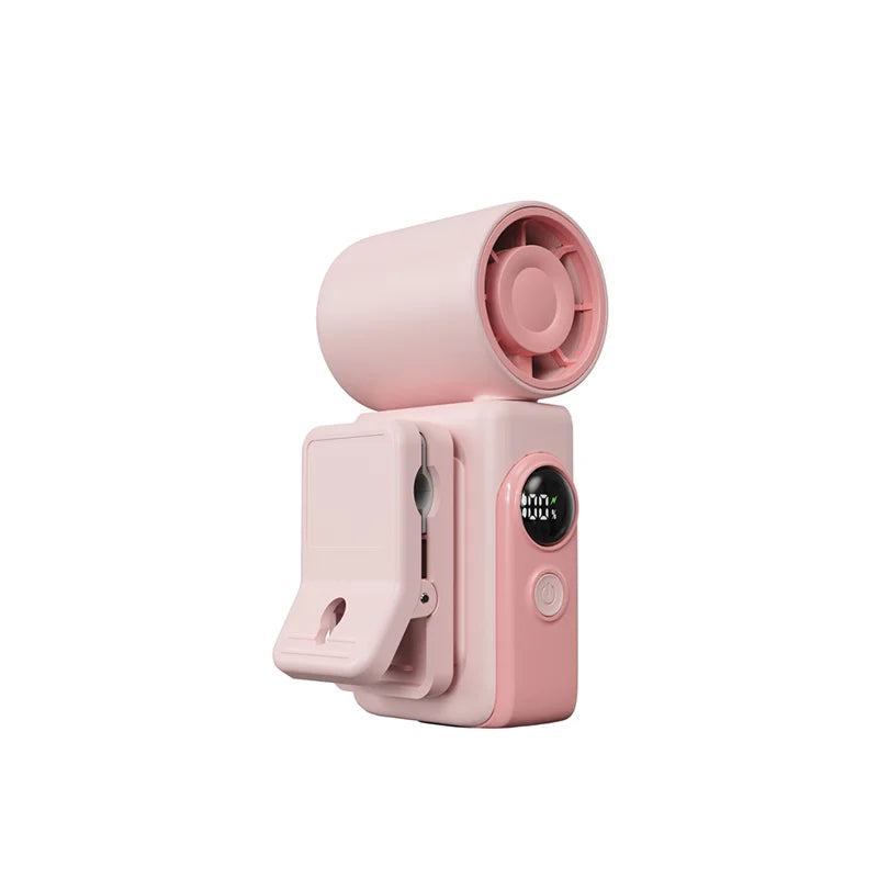 Portable Handheld Fan Mini Clip Fan With Umbrella Holder Function USB Rechargeable Personal Cooling Fan For Outdoor