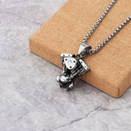 Vintage Motorcycle Chain Necklace Stainless Steel Pendant Biker Punk Gothic Jewelry Accessories