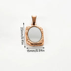 1Pc Stainless Steel Vintage Mirror Pendant Necklace For Women Girls Rectangle Shape Blank Bar Charms Chains Choker Jewelry Gifts