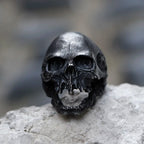 Large Skull Ring — Stainless Statement Gothic