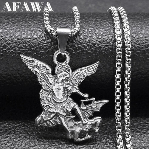 Archangel St. Michael Pendant — Stainless Steel