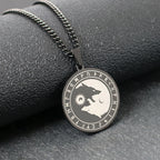 Yin Yang Wolf Sun Moon Pendant — Stainless Steel