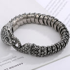 Cool Solid 316L Stainless Steel Snake Body Link Chain Man Bracelet for Men Male Men's Bracelets 8.7" Punk Rock Metal