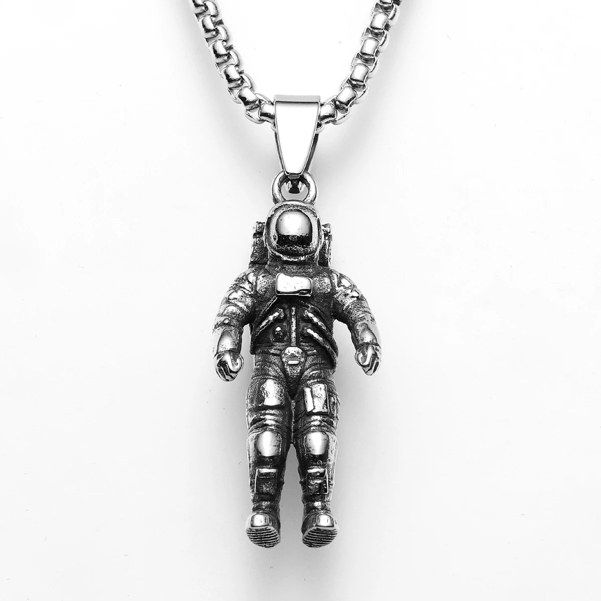Spaceman Pendant Necklace — Stainless Steel