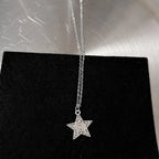 Y2K Star Cross Pendant Necklace — Stainless Steel