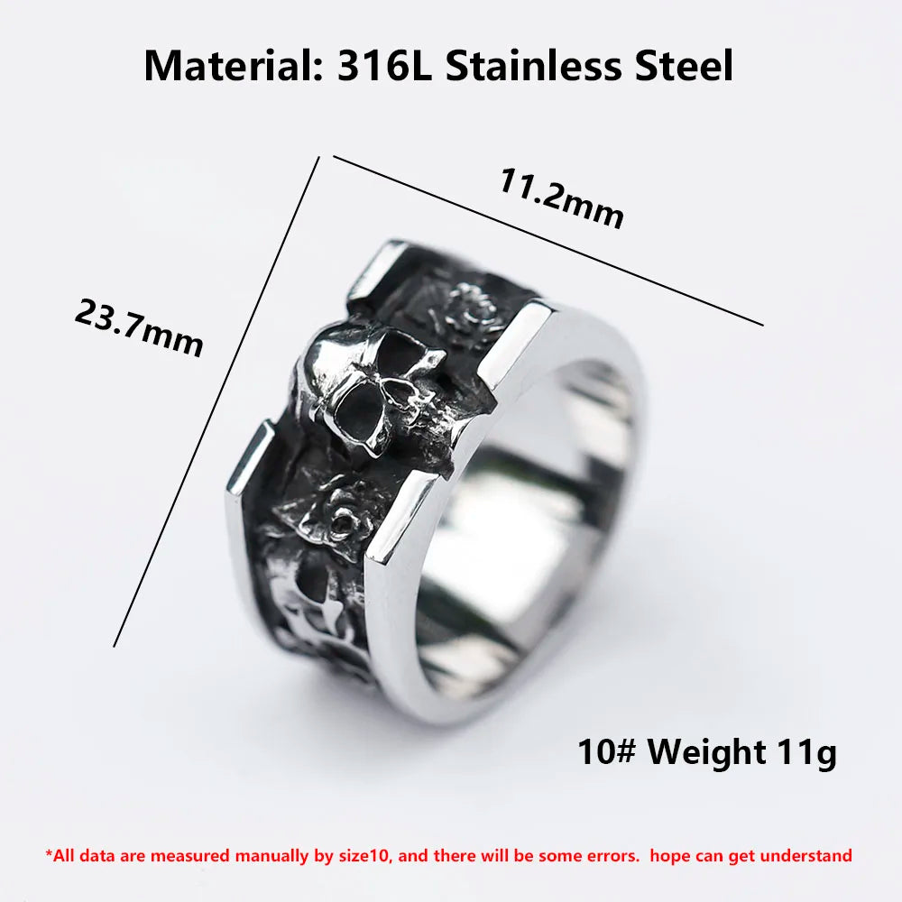 Vintage Skull Ring — Stainless Steel