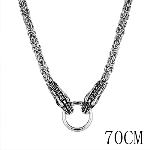 Animal Pendant Necklace Wolf Dog Skull Snake — Stainless Steel
