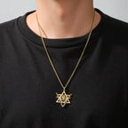 Lion Head Pendant Necklace — Gold