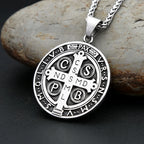 Saint Benedict Steel Pendant Vintage 316L Exorcism