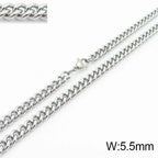 Punk Curb Cuban Link Chain Men Women Stainless Steel Long Necklace Fashion Tide Hip Hop Sweater Accessories Party Jewelry Gifts