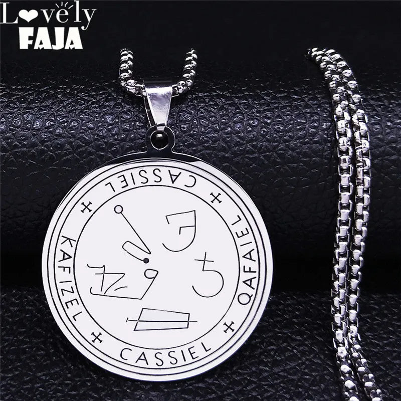 Gabriel Archangel Amulet Necklace — Stainless
