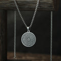 Men Punk Necklace Surah Ikhlas Dua fo Evil Eye Double-Sided Stainless Steel Jewelry Choker Pendant Thick Chains Hip Hop Jewellry