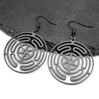 Hecate Wheel Pendant Necklace — Stainless Steel