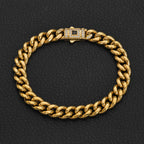 Black Cuban Bracelet Iced Out 8-14MM Stainless Steel