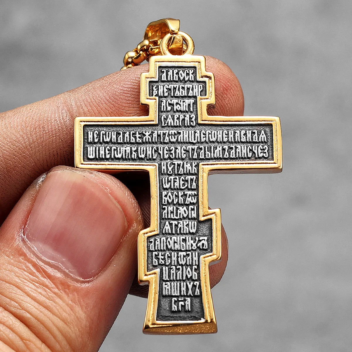 INRI Jesus Cross Pendant Necklace — Stainless Steel