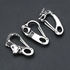 Lion Head Keychain — Stainless Steel