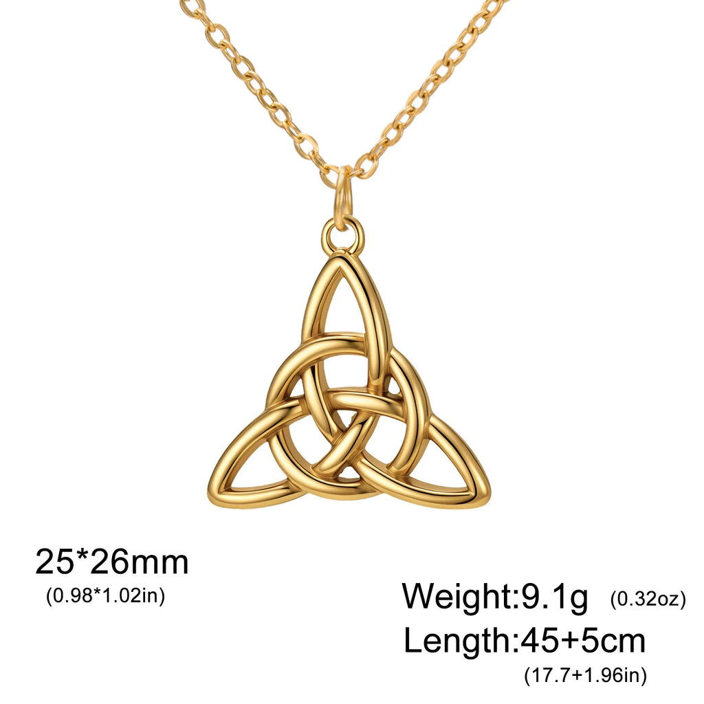 Celtic Trinity Knot Choker Necklace — Steel