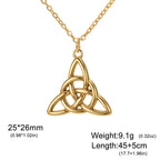 Celtic Trinity Knot Choker Necklace — Steel