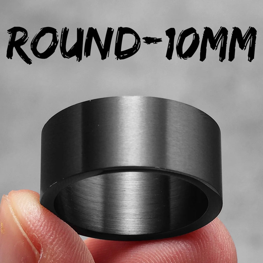 4mm 6mm 8mm 10mm Simple Round Stainless Steel Men Rings Punk Male Women Fashion Jewelry Creativity Gift