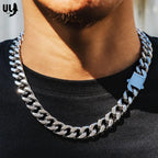 ULJ Punk Miami Cuban Link Men Hip Necklace 304 Stainless Steel Hip-Hop Female Male Bracelet Chain Ice Out Waterproof Jewelry